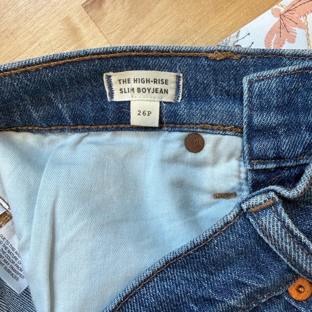 Madewell High Rise Dark Blue Jeans - Picture 8 of 11